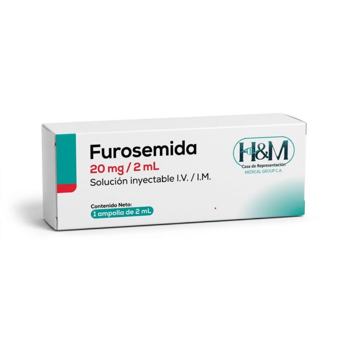 Furosemida 20 mg/2 mL solución inyectable