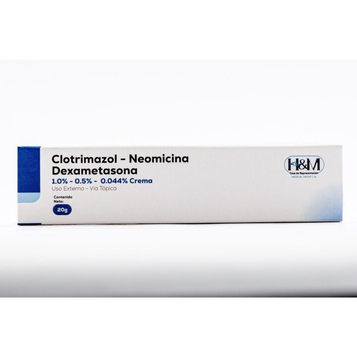 Clotrimazol + Neomicina + Dexametasona 1% – 0.5% – 0.044% crema