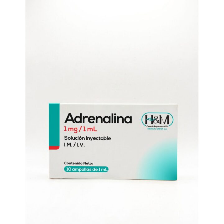 Adrenalina (Epinefrina) 1 mg/1 mL solución inyectable