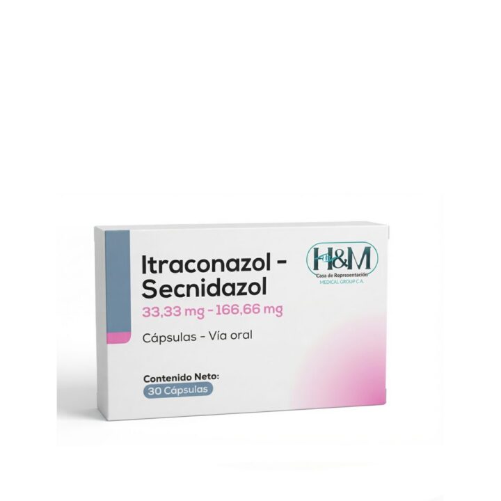 Itraconazol + Secnidazol 33,33 mg – 166,66 mg cápsulas