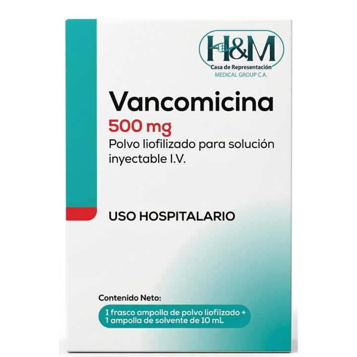 Vancomicina Clorhidrato 500 mg polvo para solución inyectable