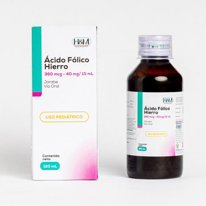 Hierro + Ácido Fólico 40 mg – 360 mcg/mL jarabe