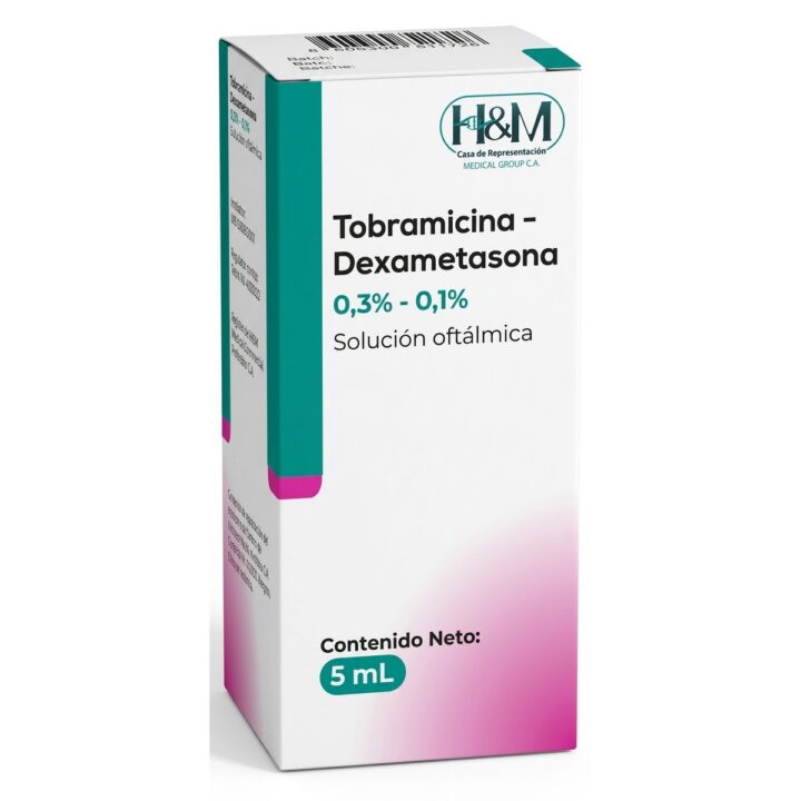 Tobramicina + Dexametasona 0.3% – 0.1% solución oftálmica